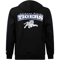 Men's Black Jackson State Tigers Striped Oversized Print Pullover Hoodie