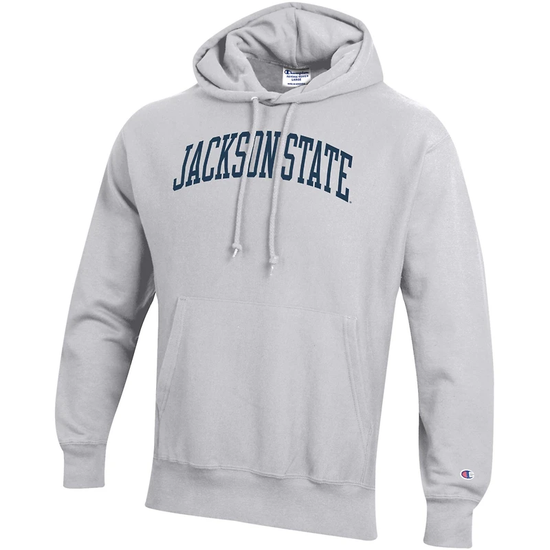 Sweat à capuche gris Champion pour homme des Jackson State Tigers Reverse Weave