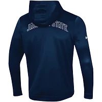 Sweat à capuche Under Armour Jackson State Tigers 2023 Sideline Steiner pour homme, bleu marine