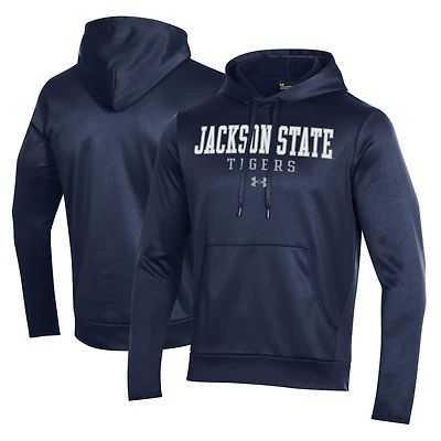 Sweat à capuche en polaire bleu marine Jackson State Tigers pour homme Under Armour