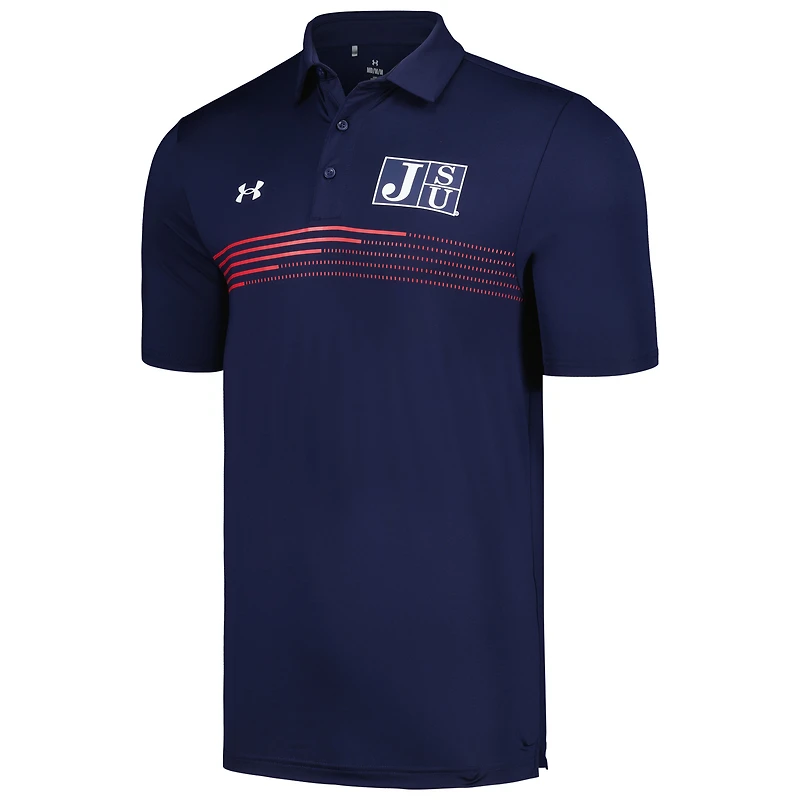 Under Armour pour homme - T-shirt bleu marine Jackson State Tigers et polo à rayures vertes