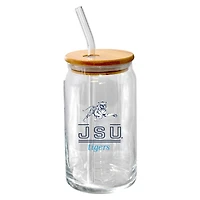 The Memory Company Jackson State Tigers 16oz. Verre à bière Classic Crew avec couvercle en bambou