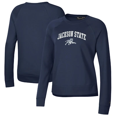 Sweat-shirt Under Armour bleu marine Jackson State Tigers pour femme