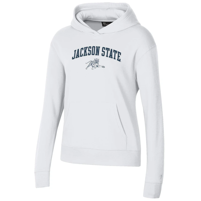 Women's Under Armour White Jackson State Tigers All Day Pullover Hoodie