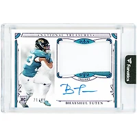 Bhayshul Tuten Jacksonville Jaguars Autographed 2025 Panini National Treasures Dual-Color RPA #186 #21/49 Rookie Card