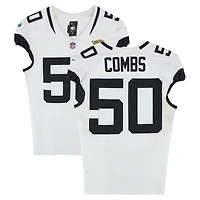 Branson Combs Jacksonville Jaguars Game-Used #50 White Nike Jersey vs. Arizona Cardinals on November 23, 2025