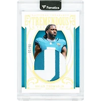 Brian Thomas Jr. Jacksonville Jaguars 2025 Panini National Treasures Jumbo Dual-Color Relic Gold #TT-BTJ #5/10 Card