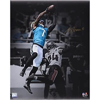 Brian Thomas Jr. Jacksonville Jaguars Autographed 16" x 20" Leaping Catch Spotlight Photograph