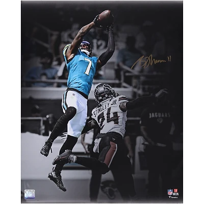 Brian Thomas Jr. Jacksonville Jaguars Autographed 16" x 20" Leaping Catch Spotlight Photograph  