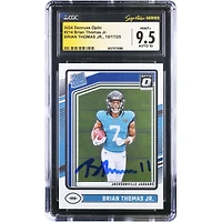 Carte de recrue autographiée de Brian Thomas Jr. (Jaguars de Jacksonville) - Panini Donruss Optic 2024 n° 214, authentifiée par CGC (note 9,5/10)