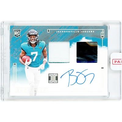 Brian Thomas Jr. Jacksonville Jaguars Autographed 2024 Panini Impeccable Elegance Dual Jersey/Helmet Two-Color Relics #RHP-BTJ #5/50 Rookie Card