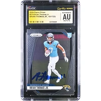 Carte de recrue autographiée Brian Thomas Jr. (Jaguars de Jacksonville) 2024 Panini Prizm n° 314, certifiée CGC Fanatics Witnessed Auto 10