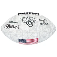 Brian Thomas Jr. Jacksonville Jaguars Autographed 2024 Salute To Service Wilson Football