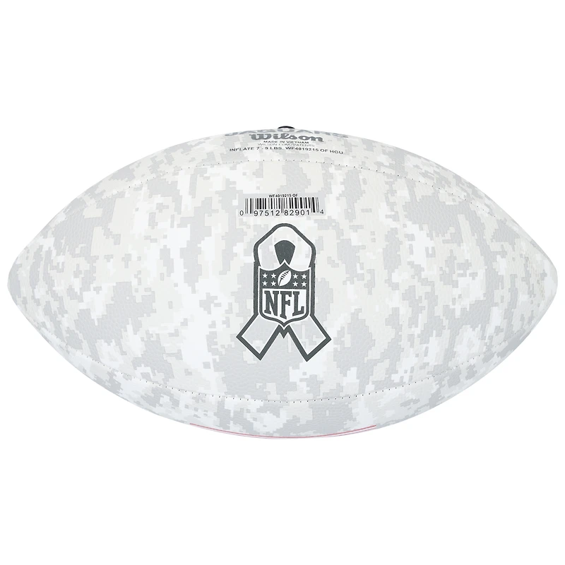 Ballon de football Wilson autographié par Brian Thomas Jr. Jacksonville Jaguars en hommage au service 2024