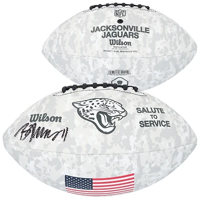 Brian Thomas Jr. Jacksonville Jaguars Autographed 2024 Salute To Service Wilson Football