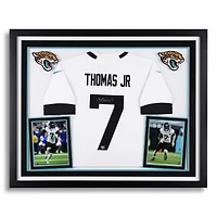 Maillot Nike blanc encadré de luxe autographié par Brian Thomas Jr. des Jaguars de Jacksonville