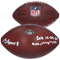 Ballon de football américain dédicacé par Brian Thomas Jr. des Jaguars de Jacksonville contre les Raiders de Las Vegas le 22 décembre 2024, avec plusieurs inscriptions - n° 299