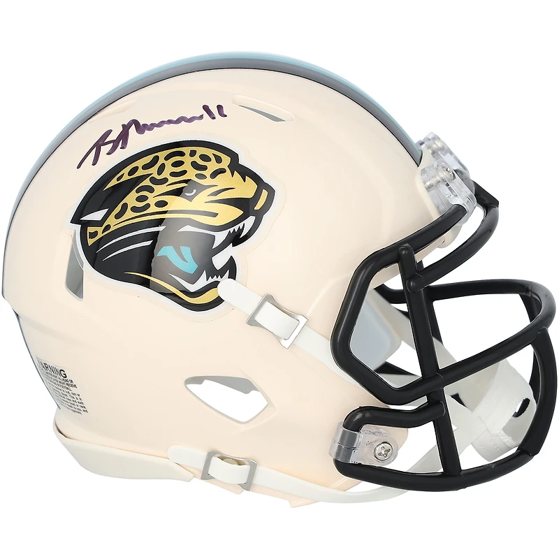Casque miniature rétro Riddell Speed autographié par Brian Thomas Jr. des Jaguars de Jacksonville