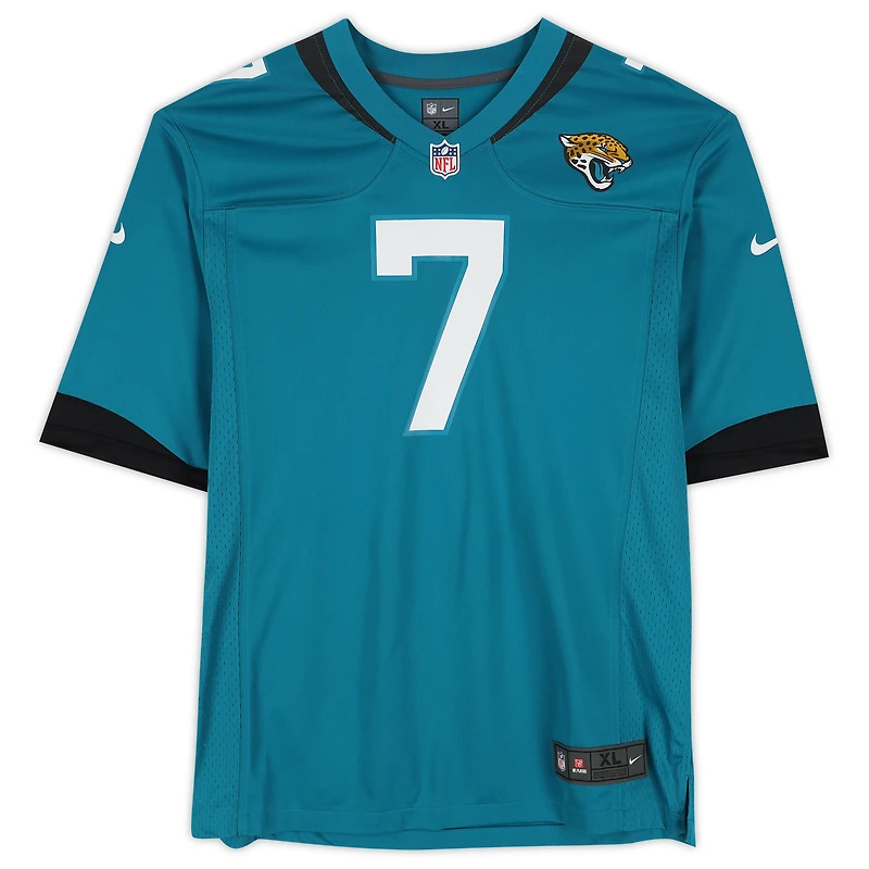 Maillot de match Nike turquoise autographié par Brian Thomas Jr. des Jaguars de Jacksonville