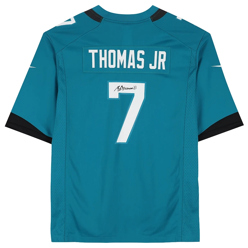 Brian Thomas Jr. Jacksonville Jaguars Autographed Teal Nike Game Jersey