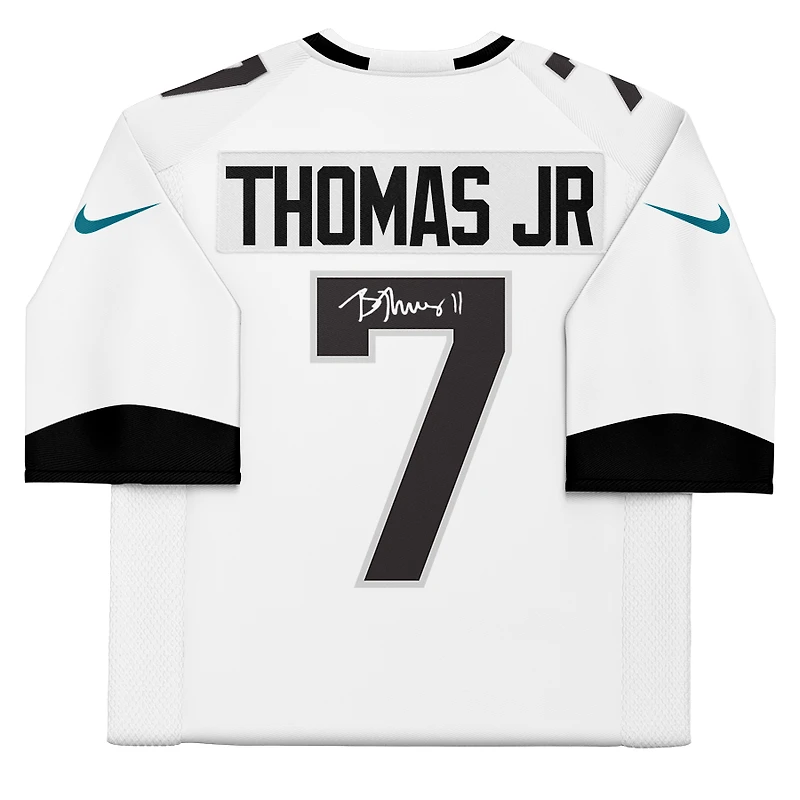 Maillot Nike blanc dédicacé par Brian Thomas Jr. Jacksonville Jaguars