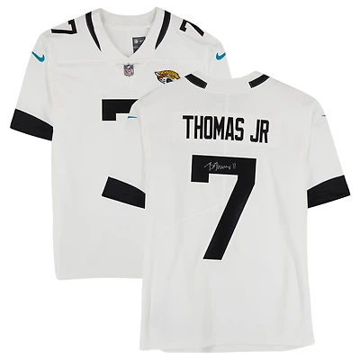 Maillot Nike blanc dédicacé par Brian Thomas Jr. Jacksonville Jaguars