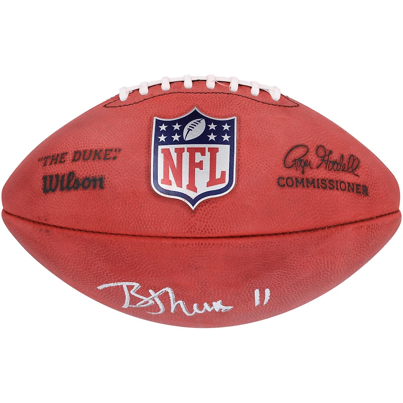 Ballon de football Wilson Duke en couleur autographié par Brian Thomas Jr. Jacksonville Jaguars