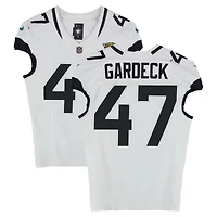 Dennis Gardeck Jacksonville Jaguars Game-Used #47 White Nike Jersey vs. Indianapolis Colts on December 28, 2025