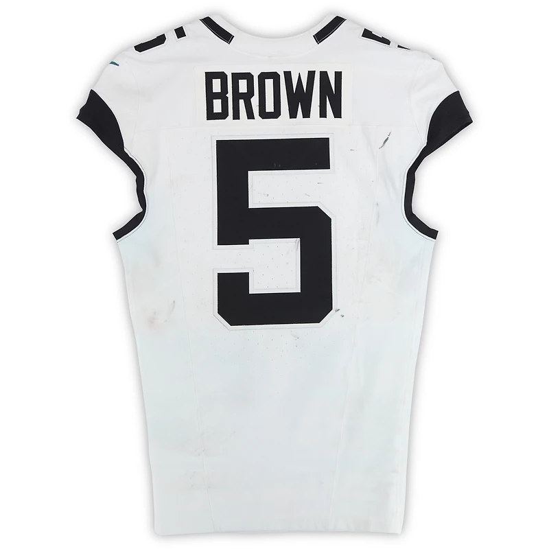 Dyami Brown Jacksonville Jaguars Game-Used #5 White Nike Jersey vs. Cincinnati Bengals on September 14, 2025