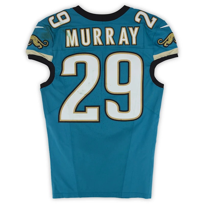 Maillot rétro turquoise Nike porté par Eric Murray (n° 29) des Jaguars de Jacksonville lors du match contre les Titans du Tennessee le 4 janvier 2026.