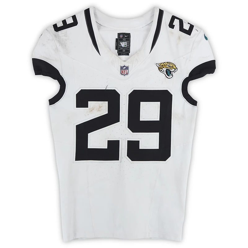 Eric Murray Jacksonville Jaguars Game-Used #29 White Nike Jersey vs. Cincinnati Bengals on September 14, 2025