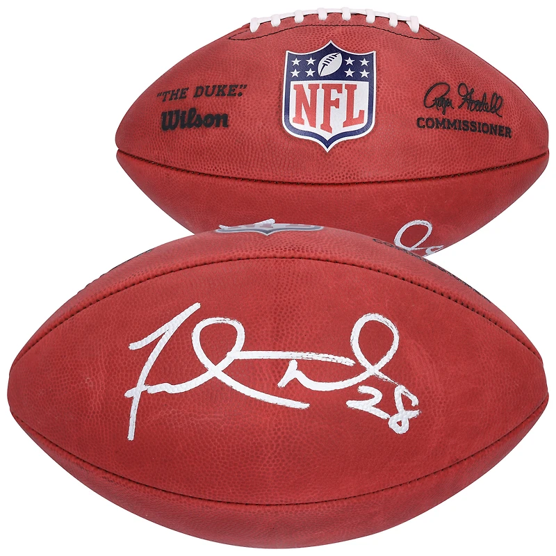 Ballon de football Wilson Duke en couleur, autographié par Fred Taylor des Jaguars de Jacksonville
