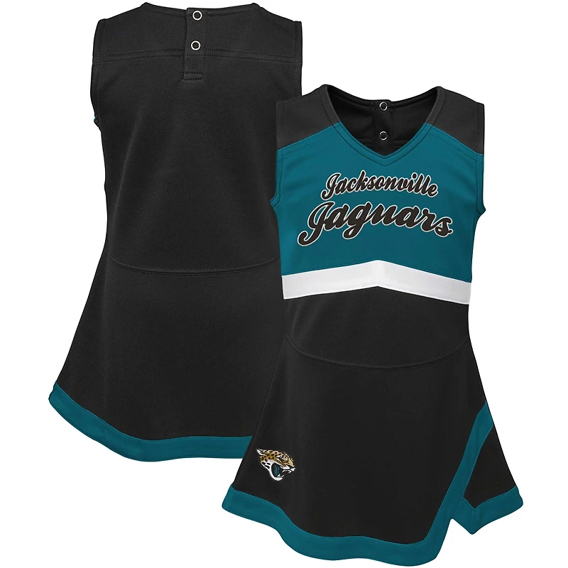 Robe-salopette noire pour bébé fille, capitaine des pom-pom girls Jaguars de Jacksonville