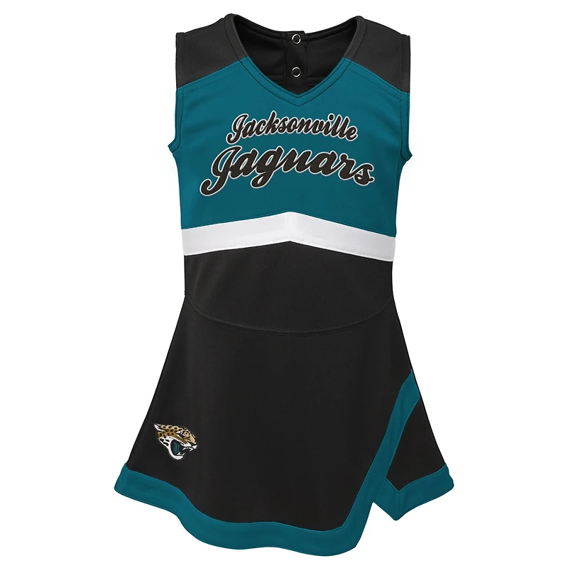 Girls Toddler Black Jacksonville Jaguars Cheer Captain Dress with Bloomers