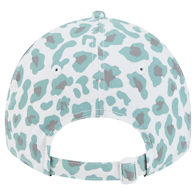 Girls Youth New Era White Jacksonville Jaguars Active Leopard 9TWENTY Adjustable Hat