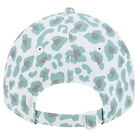 Girls Youth New Era White Jacksonville Jaguars Active Leopard 9TWENTY Adjustable Hat