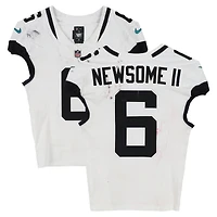 Maillot blanc Nike n° 6 porté par Greg Newsome II des Jaguars de Jacksonville lors du match contre les Texans de Houston le 9 novembre 2025