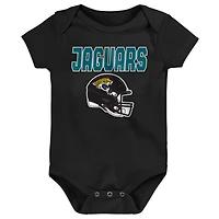 Infant & Newborn Outerstuff  Jacksonville Jaguars Littlest Player Three-Piece Bodysuit Set