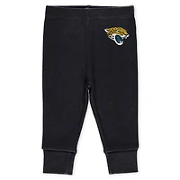 Infant & Newborn WEAR by Erin Andrews Jacksonville Jaguars Three-Piece Turn Me Around Bodysuits Pant Set