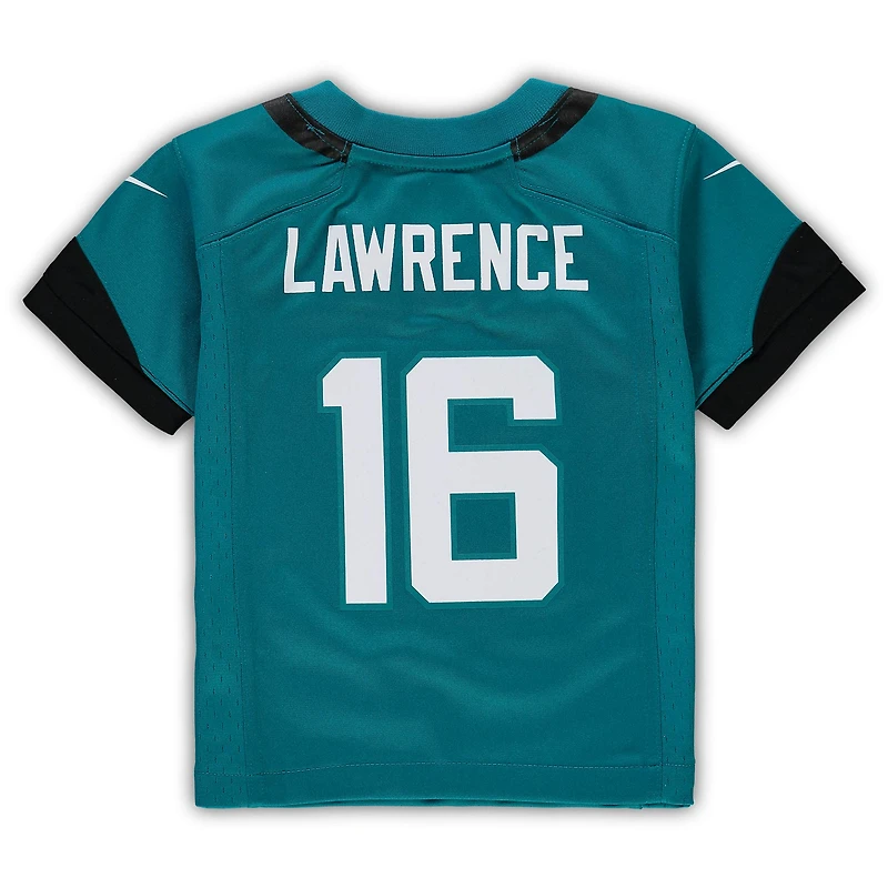 Maillot de jeu Nike Trevor Lawrence bleu sarcelle pour enfant des Jaguars Jacksonville