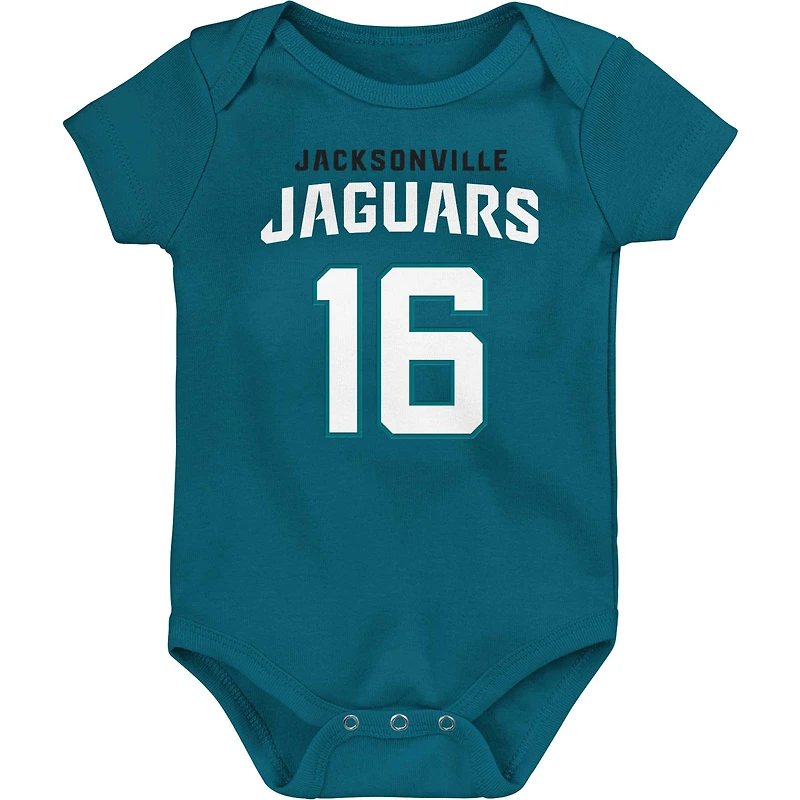 Infant Trevor Lawrence Teal Jacksonville Jaguars Mainliner Player Name & Number Bodysuit