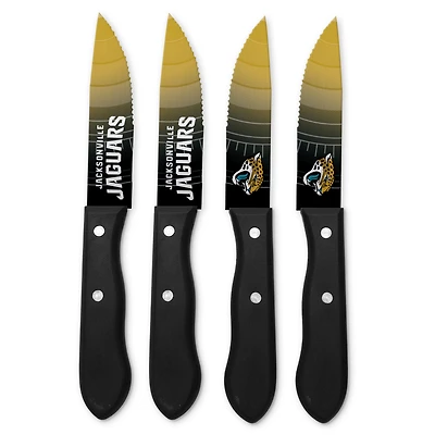 Ensemble de 4 couteaux à steak en acier inoxydable Jacksonville Jaguars