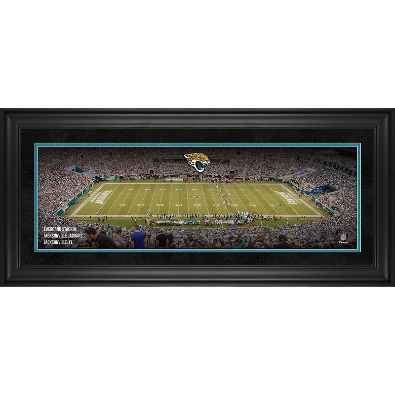 Photographie panoramique encadrée des Jaguars de Jacksonville (10" x 30") du stade EverBank