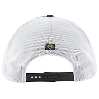 Men's '47 Black/White Jacksonville Jaguars Downburst Relaxed Hitch Trucker Adjustable Hat