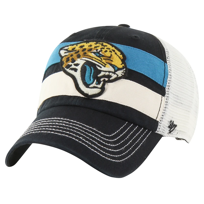 Casquette réglable noire Jacksonville Jaguars Clubhouse Boon Clean-Up Trucker '47 pour hommes
