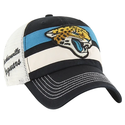 Casquette réglable noire Jacksonville Jaguars Clubhouse Boon Clean-Up Trucker '47 pour hommes