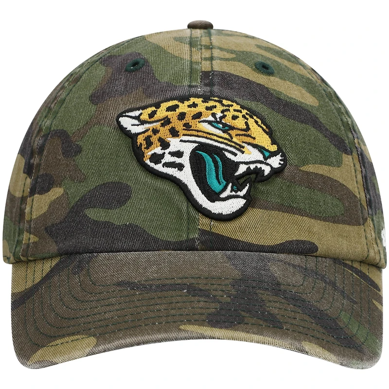 Men's '47 Camo Jacksonville Jaguars Woodland Clean Up Adjustable Hat