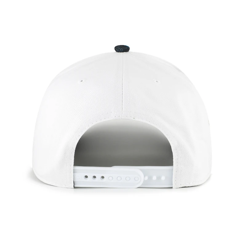 Casquette ajustable Jacksonville Jaguars Beach Side Hitch blanche et noire pour homme, modèle 47