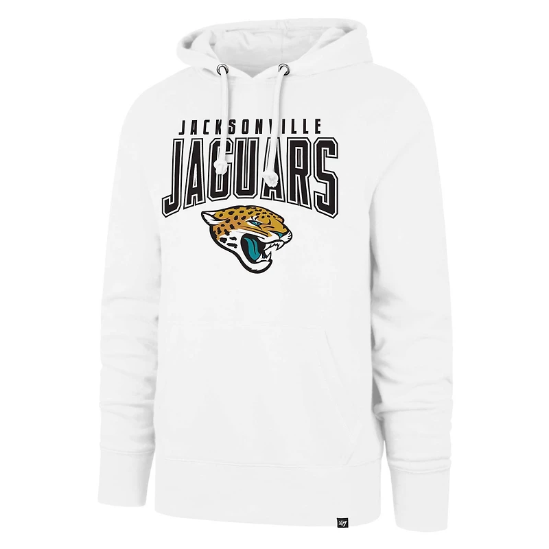 Sweat à capuche blanc pour hommes '47 Jacksonville Jaguars Elements Arch Headline