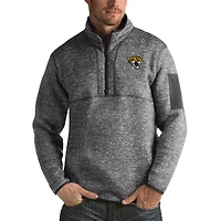 Veste à enfiler zippée quart de tour Fortune pour homme, couleur anthracite, des Jaguars Jacksonville, grande taille